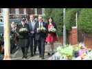 UK Prime Minister lays flowers at scene where three children killed and others injured