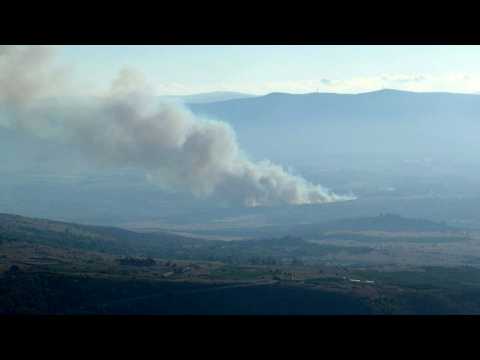 Smoke billows over the Upper Galilee after a rocket strike from south Lebanon