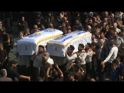 Funeral of civilians killed in Israeli strike that targeted Hezbollah commander in Beirut