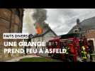 La grange d'une habitation prend feu à Asfeld