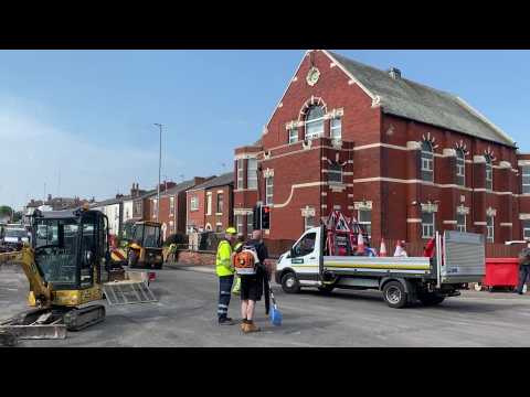 Cleanup takes place after far-right rioters target Southport mosque