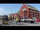 Cleanup takes place after far-right rioters target Southport mosque