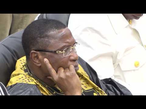 Guinea ex-dictator Dadis Camara in court during the verdict reading