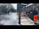 La ville de Boulogne-sur-Mer touchée par des inondations et des orages