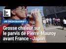 JO 2024 : grosse chaleur sur le parvis de Pierre-Mauroy avant France - Japon