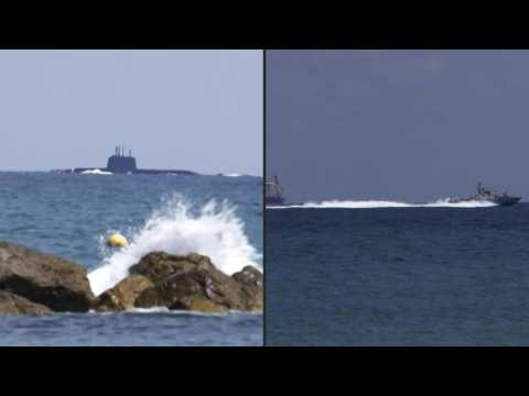 Submarine, vessels off Israel's Haifa