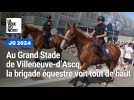 Jo :au Grand stade Décathlon avec les chevaux de police de la Brigade Equestre