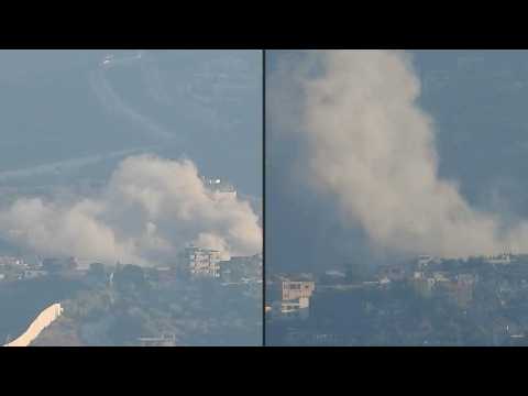 Smoke billows after Israeli strike on south Lebanon