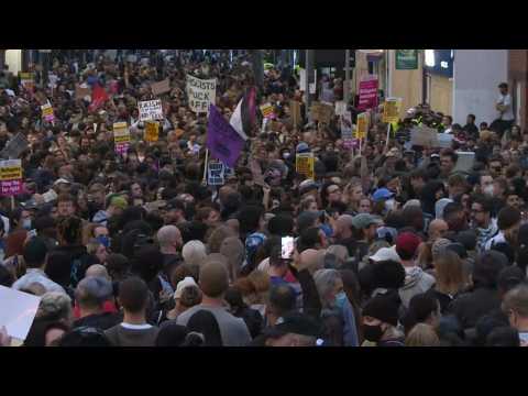 Large crowd at counter-protest in London amid fears of more far-right riots