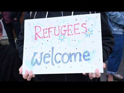 Anti-racist demonstrators march in Oxford to oppose days of far-right violence in UK