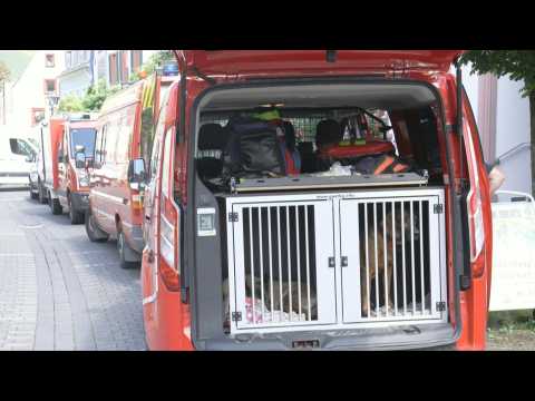 Rescue teams on site of German hotel collapse