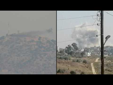 Smoke billows as Israel, Hezbollah trade cross-border fire