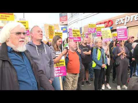 Anti-racist protesters assemble in Birmingham to counter far-right demonstrations