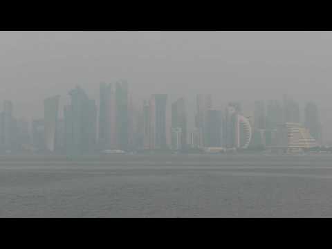 View of the Doha skyline ahead of Gaza ceasefire talks