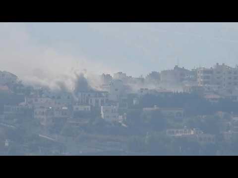 Smoke billows following Israeli strikes on south Lebanon