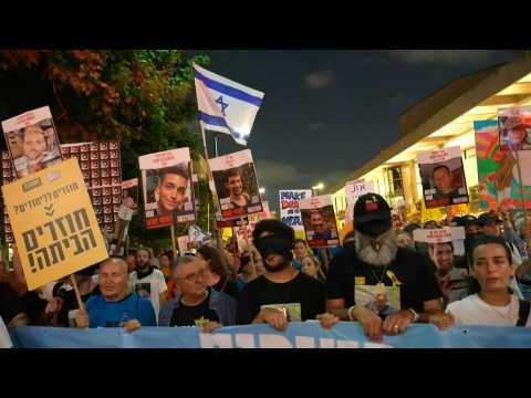 Israelis rally in Tel Aviv for release of hostages as Gaza talks resume