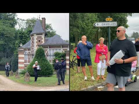 Fans gather outside actor Alain Delon's house following news of his death