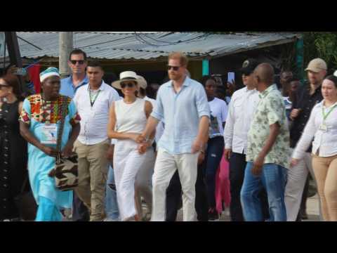 Prince Harry and Meghan Markle visit Colombian village founded by former slaves