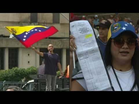 Opposition supporters to Venezuela's Maduro gather to defend claimed electoral victory