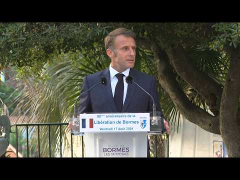 At Bormes-les-Mimosas, Macron asks to "not give in to division"