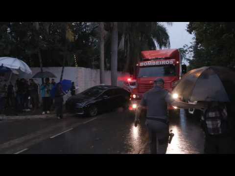 Emergency services at scene of Brazil plane crash