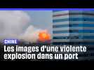 Chine : Les images de la puissante explosion qui a détruit une partie du pont d'un navire