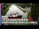 La navigation est suspendue sur le canal ...