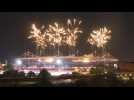 Fireworks over Stade de France during Paris Olympics closing ceremony