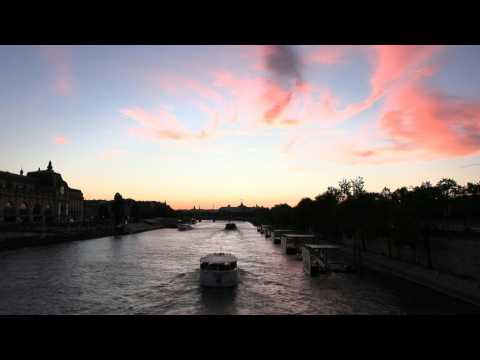 Sunset over the Seine as Paris Olympics closing ceremony begins