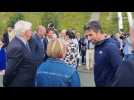 Flamme paralympique à Calais: Tony Estanguet et Natacha Bouchart au Tunnel pour l'arrivée de la flamme