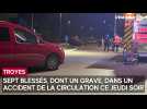 Sept blessés, dont un grave, dans un accident de la circulation boulevard Pompidou à Troyes