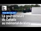 La gouverneure générale du Canada découvre le mémorial de Vimy