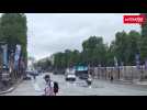 VIDÉO. JO 2024 : à quelques heures de la cérémonie d'ouverture, les Champs-Elysées sous la pluie.