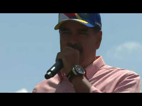 Venezuelan President Nicolas Maduro holds rally on final campaign day
