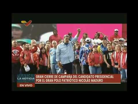 Venezuelan President Maduro closes election campaign in Caracas