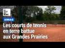 Arras : les courts extérieurs en terre battue du RCA Tennis dans le parc des Grandes Prairies