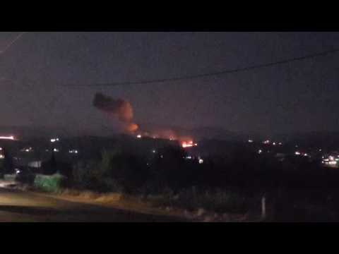 Smoke, explosions after Israeli strikes on east Lebanon