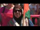 Protesters gather near Democratic National Convention venue ahead of kick-off