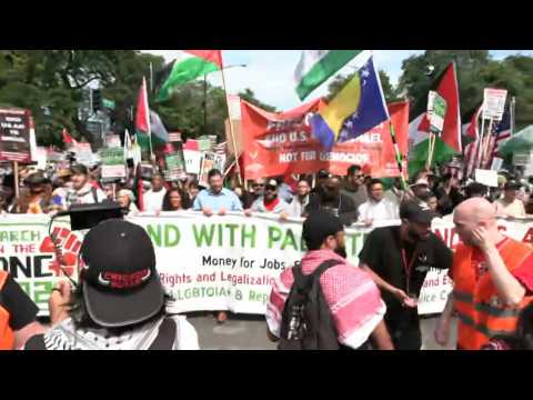 Pro-Palestinian protesters gather in Chicago as Democratic National Convention kicks off