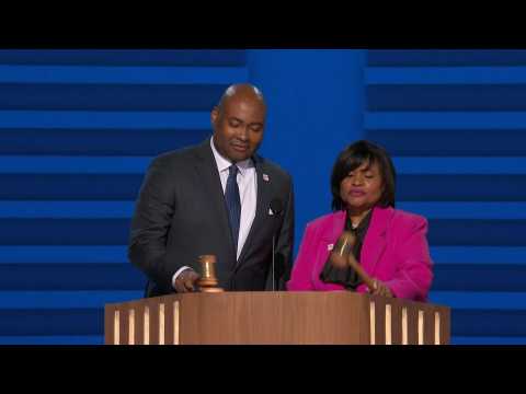 Chairs gavel in, officially kicking off the Democratic National Convention in Chicago