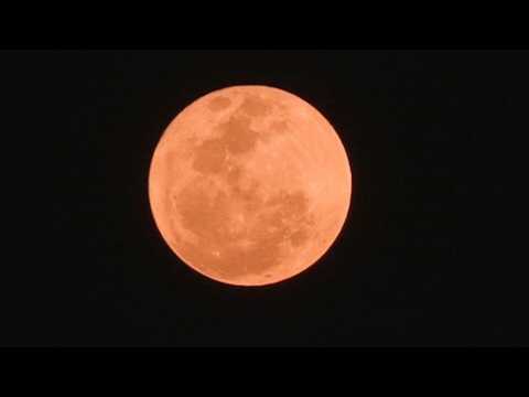 Super Blue Moon rises over Sao Paulo skyline