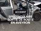 Spectaculaire accident à Aubin en Aveyron