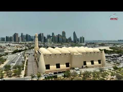 Mourners arrive for the funeral of slain Hamas chief Haniyeh in Doha