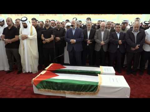 Coffin of slain Hamas chief arrives in Doha mosque for funeral prayers