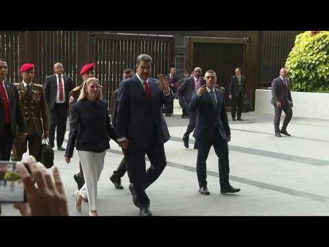 Venezuelan President Nicolas Maduro arrives at the Supreme Court in Caracas