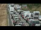 Black Saturday on the vacation road: heavy traffic on the A63 near Bordeaux