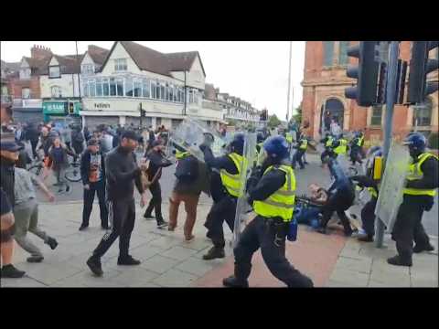 Right-wing protesters clash with UK police in Middlesbrough