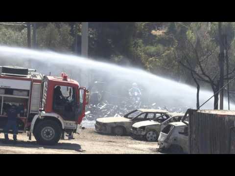 Aftermath of wildfire near Athens as Greece continues to battle blaze