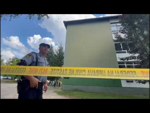 Police cordon off Bosnia school after staffer kills three co-workers