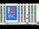 Images of United Center venue on final day of Democratic National Convention